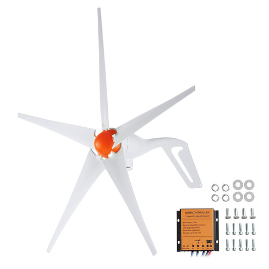 VEVOR 500W Wind Turbine Generator, 12V Wind Turbine Kit, 5-Blade Wind Power Generator with MPPT Controller, Adjustable Windward Direction & 2.5m/s Start Wind Speed, Suitable for Home, Farm, RVs, Boats - FSSFLWLFDJ4078Z0GV9 - view 1