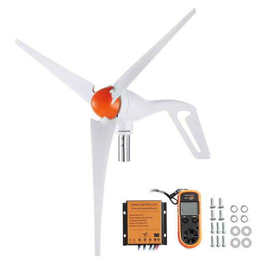 VEVOR 500W Wind Turbine Generator with Anemometer, 12V Wind Turbine Kit, 3-Blade Wind Power Generator, MPPT Controller & Adjustable Windward Direction, Suitable for Home, Farm, RVs, Boats - FSSFLWLFDJ40N69K2V9 - view 1