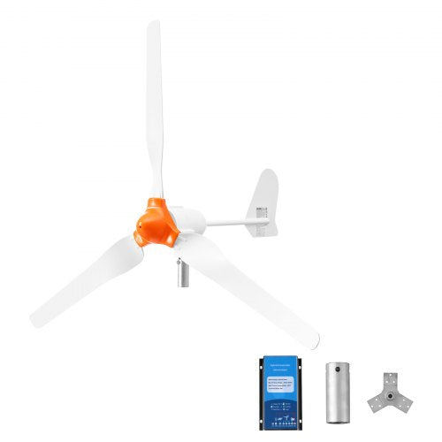 VEVOR 1200W 24V Wind Turbine Generator, 3-Blade Wind Turbine Kit with Wind/Solar Hybrid Controller