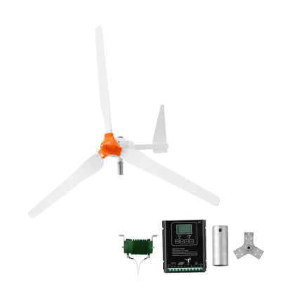 VEVOR 1500W 24V Wind Turbine Generator, 3-Blade Wind Turbine Kit with Wind/Solar Hybrid Controller