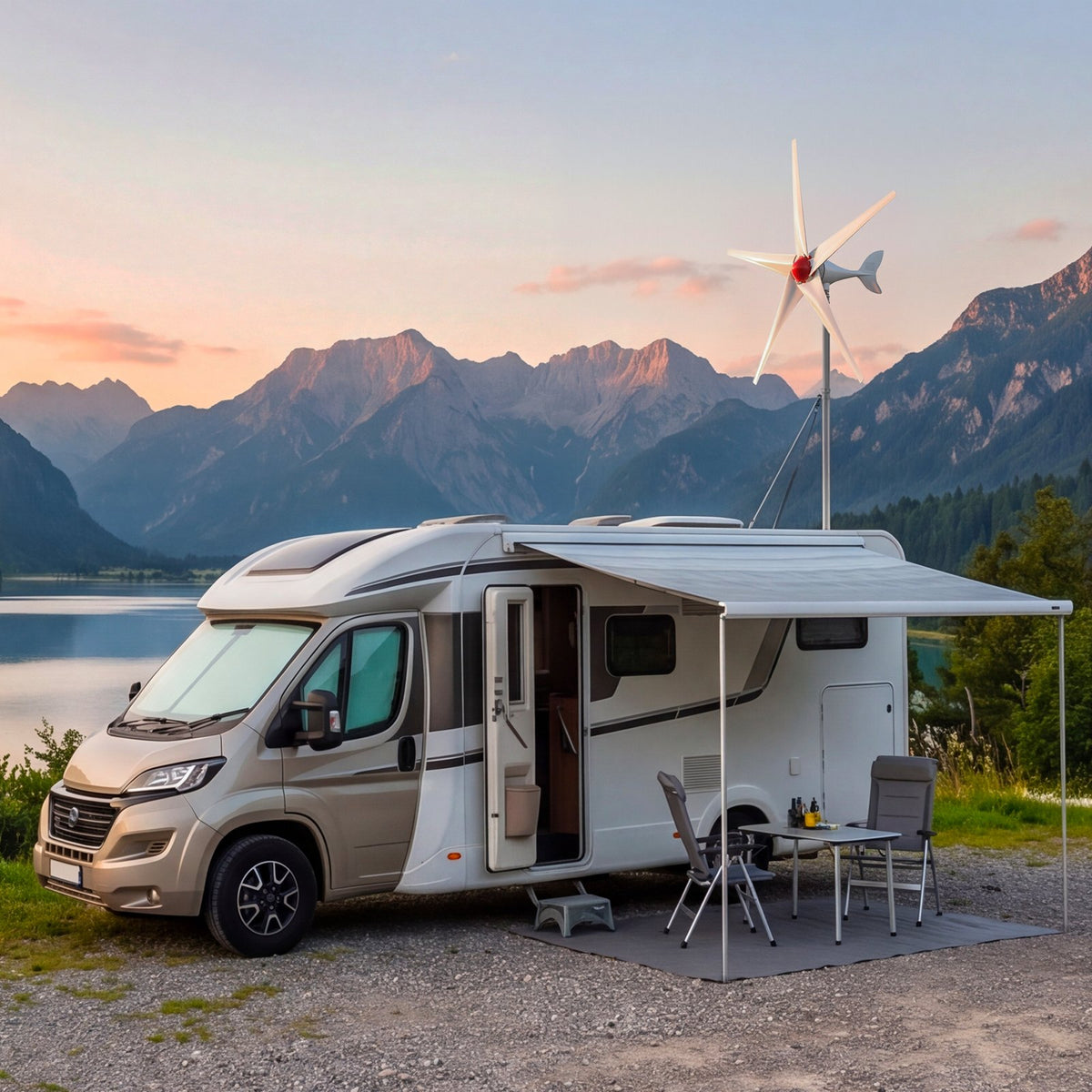 VEVOR 800W 12V Wind Turbine Generator, 5-Blade Wind Turbine Kit with MPPT Controller, High-Efficiency 3-Phase AC Permanent Wind Power Generator for RVs, Boats