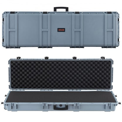 VEVOR Hard Rifle Case, Lockable Rifle Case with Pre-cut Foams, 52 in Gun Storage with Wheels, Heavy Duty IP67 Waterproof & Dustproof Pistol Storage Cases for Rifles, Shotguns, Airsoft Guns, Grey - FSYZBQH52415N8LQJ001V0 - view 2