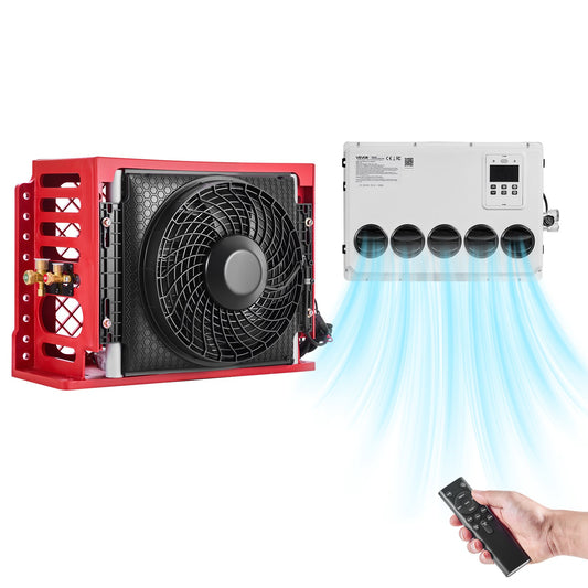 VEVOR Truck Air Conditioner, 12V 10000 BTU Mini Split AC Unit, 400 m³/h Airflow Cab Air Conditioner, Quiet A/C Unit Fast Cooling for Semi Truck, Camper