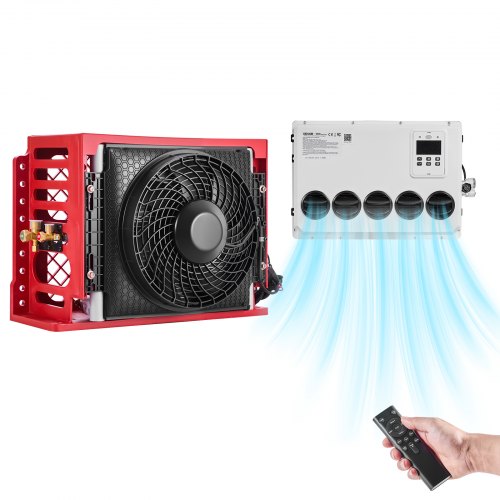 VEVOR Truck Air Conditioner, 12V 10000 BTU Mini Split AC Unit, 400 m³/h Airflow Cab Air Conditioner, Quiet A/C Unit Fast Cooling for Semi Truck, Camper