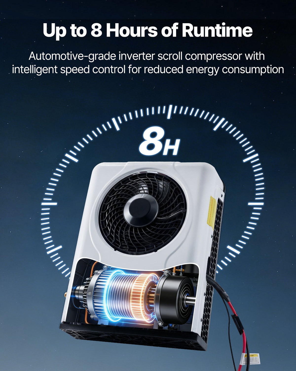 VEVOR Truck Air Conditioner, 12V 10000 BTU Mini Split AC Unit, 400 m³/h Airflow Cab Air Conditioner, Fast Cooling Low Noise for Semi Truck, Camper
