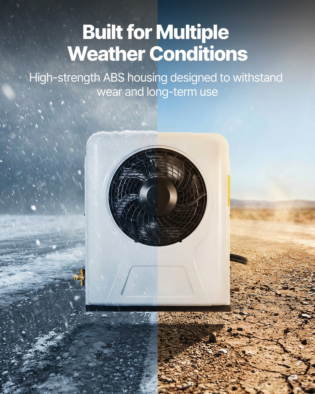 VEVOR Truck Air Conditioner, 12V 10000 BTU Mini Split AC Unit, 400 m³/h Airflow Cab Air Conditioner, Fast Cooling Low Noise for Semi Truck, Camper