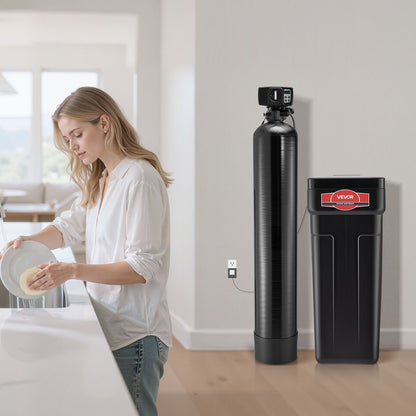 VEVOR Water Softener, 64, 000 Grains Whole House Water Softener System, with Automatic Digital Control Head, Bypass Valve, Reduce Hardness and Minerals