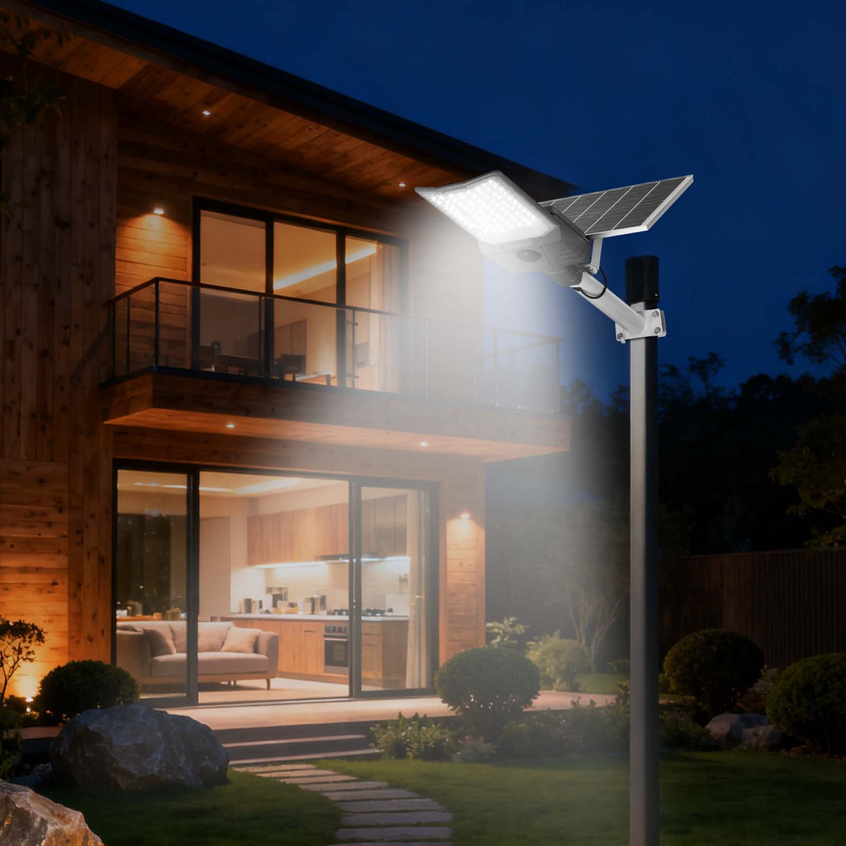 VEVOR 12000W Solar Street Light Outdoor, 900000LM, High Powered Commercial Parking Lot Light Dusk to Dawn, Split Type LED Flood Security Lamp with RF Remote Control, IP65 Waterproof, for Driveway Yard - FTSTYNLDHS122NVTQ001V9 - view 9