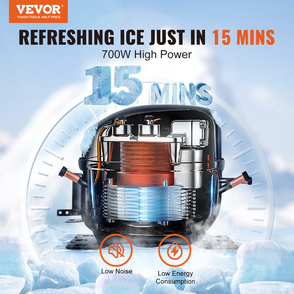 VEVOR Split Industrial Ice Machine - Select Your Configuration - FTSZBJFBFTJTBB3WTV1 - view 2