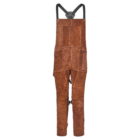 VEVOR Leather Welding Apron Split Leg, Heavy Duty Cowhide Flame Resistant Welding Pants for Men Women, Heat-Resistant Safety Apron with 3 Pockets for Woodworking, Gardening, Blacksmithing, M-Size - FTWQFTWQNPFRQZ1R7001V0 - view 1