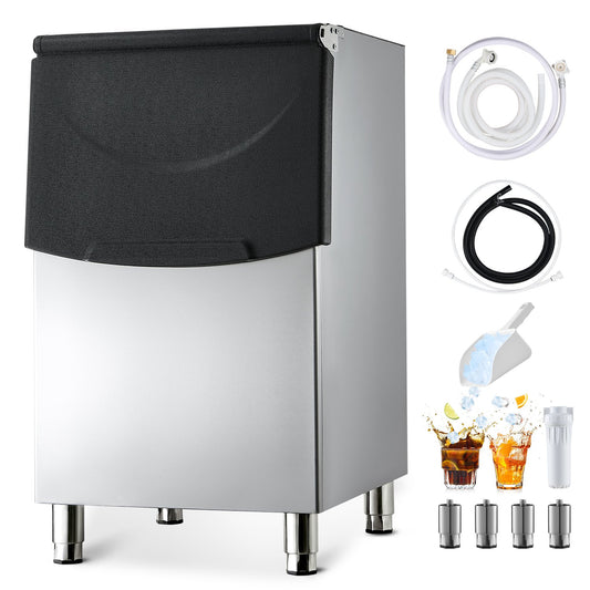 VEVOR Ice Storage Bin, 250LBS Capacity Ice-Bin, Stainless Steel Ice Storage Bins with Filter and Adjustable Anti-slip Rubber Feet, Suitable for Restaurant Hotel and Beverage Shops - FTZBJBTX250LJHHHH001V0 - view 1