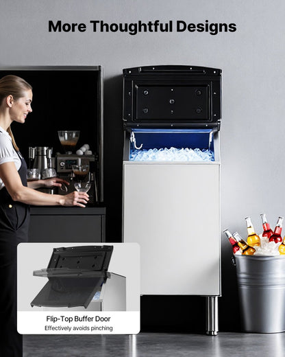 VEVOR Commercial Ice Maker Storage Bin, 300 LBS Capacity Ice-Bin, Stainless Steel Commercial Ice Storage Bin with Adjustable Anti-slip Rubber Feet, Suitable for Restaurant Hotel and Beverage Shops - FTZBJBTX260L1AZ5P001V0 - view 6