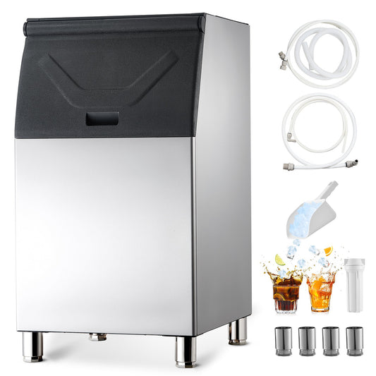 VEVOR Commercial Ice Maker Storage Bin, 300 LBS Capacity Stainless Steel Ice-Bin, Commercial Ice Storage Bin with Adjustable Anti-slip Rubber Feet, Suitable for Restaurant, Hotel and Beverage Shops - FTZBJBTX300LIOY1U001V0 - view 1