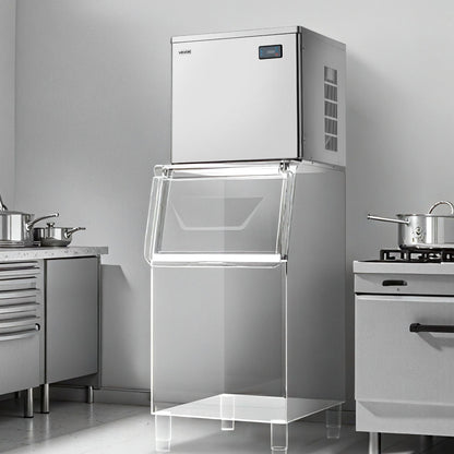 VEVOR Commercial Ice Maker Machine - Head, 450 Lbs/Day Stainless Steel Ice Machine with Scheduled Ice-Making, Self-Cleaning, Adjustable Thickness, Ideal for Restaurant Bar Cafe Hotel - Head Only - FTZBJJTXFB45HO1GS001V1 - view 9