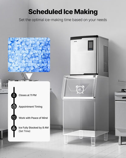 VEVOR Commercial Ice Maker Machine - Head, 800 Lbs/Day Stainless Steel Ice Machine with Scheduled Ice-Making, Self-Cleaning, Adjustable Thickness, Ideal for Restaurant Bar Cafe Hotel - Head Only - FTZBJJTXFB509P343001V1 - view 7