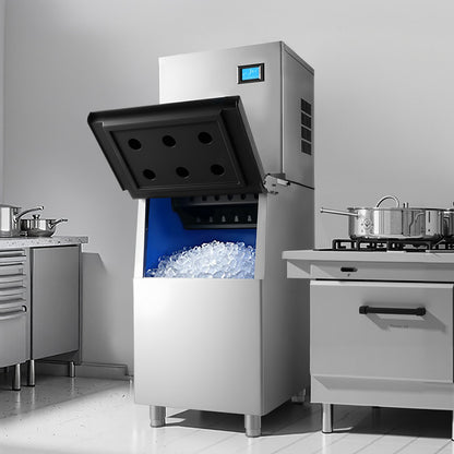 VEVOR Commercial Ice Maker Machine, 360LBS/24H Ice-Making Machine with 250LBS Large Storage Bin, Auto Self-Cleaning Ice Maker with Touchscreen for Bar Cafe Restaurant Business Commercial - FTZBJTJFB360LRGZU001V1 - view 9