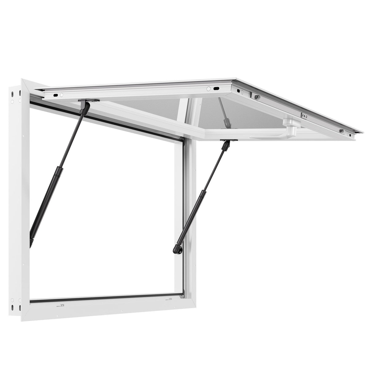 VEVOR Concession Window 36x24 in, Aluminum Alloy Frame Service Window for Food Truck, Up to 85 Degrees Stand Serving Window with Awning Door and Drag Hook, Rainwater Resistant for Concession Trailers - FWCK3624YC0Y97XEC001V0 - view 10