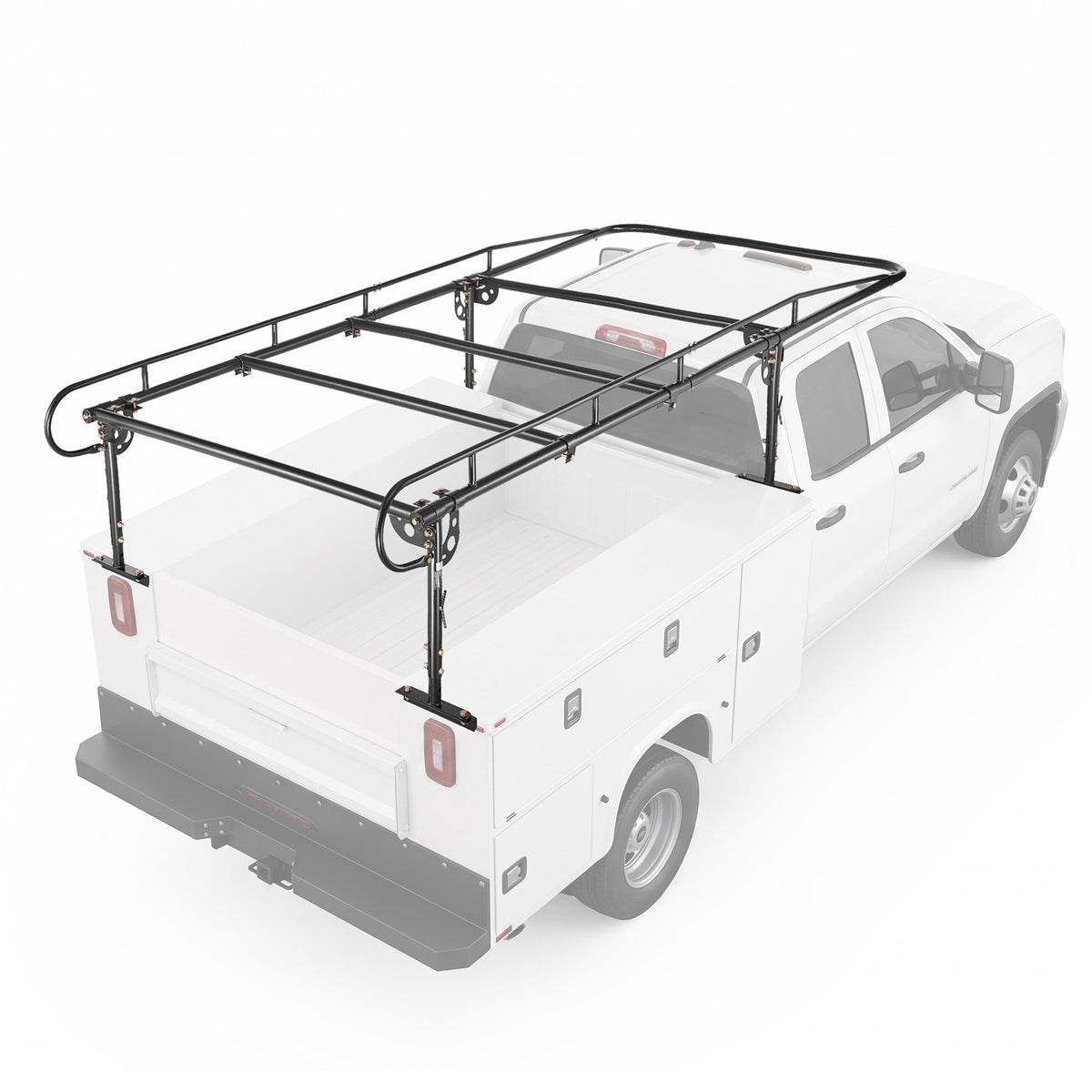 VEVOR Service Body Truck Ladder Rack 1000LBS Capacity Over-Cab Trucks Rack, 21"-31" Height Adjustable, Fit Single/Dual Rear Wheel Utility Truck, Heavy Duty Steel Support for Kayak Surfboard Lumber - FWCXTJJDKGDKL37US002V0 - view 1