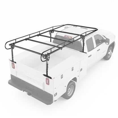 VEVOR Service Body Truck Ladder Rack 1000LBS Capacity Over-Cab Trucks Rack, 21"-31" Height Adjustable, Fit Single/Dual Rear Wheel Utility Truck, Heavy Duty Steel Support for Kayak Surfboard Lumber - FWCXTJJDKGDKL37US002V0 - view 1