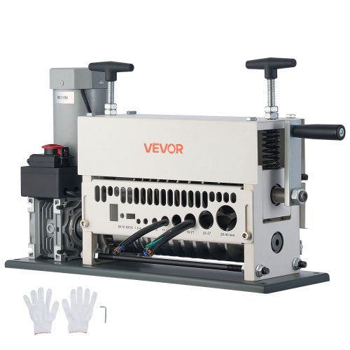 VEVOR Electric Wire Stripper Machine, 0.06-1.57 in, 11 Channel Automatic Copper Cable Stripper,  370W Wire Stripper Tool with Manual Hand Crank Mode, Emergency Stop Button, for Scrap Copper Recycling - FXBXJDDDDCG3275PQ001V1 - view 2