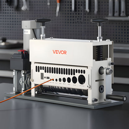 VEVOR Electric Wire Stripper Machine, 0.06-1.57 in, 11 Channel Automatic Copper Cable Stripper,  370W Wire Stripper Tool with Manual Hand Crank Mode, Emergency Stop Button, for Scrap Copper Recycling - FXBXJDDDDCG3275PQ001V1 - view 9