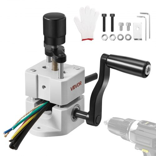VEVOR Manual Wire Stripping Machine, 0.06-1 in, Portable Copper Stripper with Hand Crank or Drill Powered, 64Mn Quenched Blades, 45# Steel Rollers, ABS & PC Wire Peeler, for Scrap Copper Recycling - FXBXJSDDDBXWS1YIPV0 - view 2