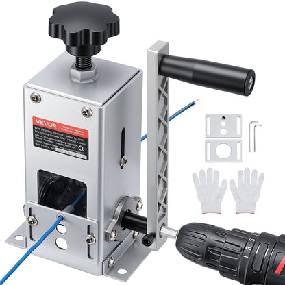 VEVOR Manual Wire Stripper Machine, 0.06-1.18 in, Copper Cable Stripper Tool, Hand Crank or Drill Powered Modes, Heavy-Duty Q235 Frame Wire Stripping Machine, Easy to Use, for Scrap Copper Recycling - FXBXJSDDDCGWTNJSU001V0 - view 1