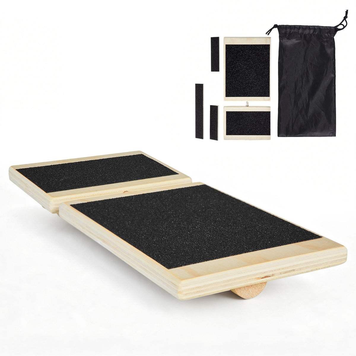 VEVOR Balance Board, Wobble Board Trainer for Adults Foot & Ankle Strengthening, Non-Slip Wood Premium Wooden Balance Training Equipment, Compact with Storage Bag, Ideal for Physical Therapy Exercises - FXBYTSSMDCB1WAWQF001V0 - view 1