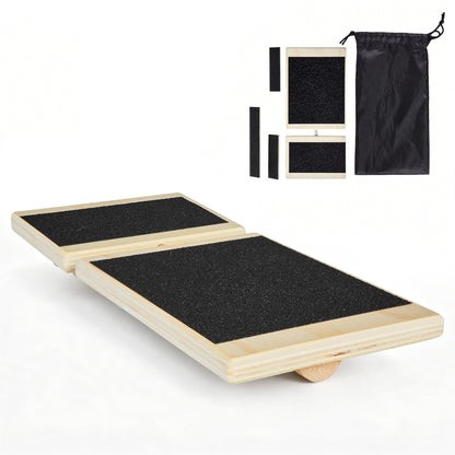 VEVOR Balance Board, Wobble Board Trainer for Adults Foot & Ankle Strengthening, Non-Slip Wood Premium Wooden Balance Training Equipment, Compact with Storage Bag, Ideal for Physical Therapy Exercises - FXBYTSSMDCB1WAWQF001V0 - view 1