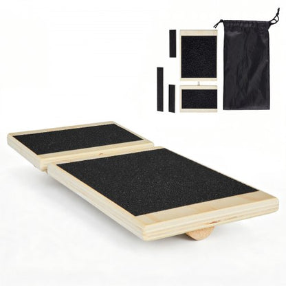 VEVOR Balance Board, Wobble Board Trainer for Adults Foot & Ankle Strengthening, Non-Slip Wood Premium Wooden Balance Training Equipment, Compact with Storage Bag, Ideal for Physical Therapy Exercises - FXBYTSSMDCB1WAWQF001V0 - view 2
