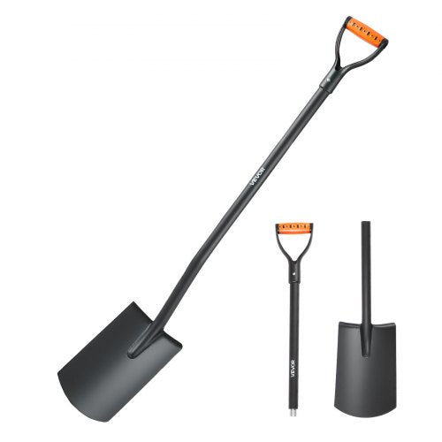 VEVOR Square Shovel, 48 in Heavy-Duty Flat Shovel, Transfer Shovels with Alloy Steel Blade and Non-Slip D-Handle, Detachable and Easy Storage, for Gardening, Construction, Digging, and Snow Shoveling - FXCDXBS48INCH0K34001V0 - view 2