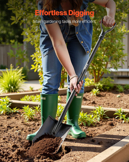 VEVOR Square Shovel, 48 in Heavy-Duty Flat Shovel, Transfer Shovels with Alloy Steel Blade and Non-Slip D-Handle, Detachable and Easy Storage, for Gardening, Construction, Digging, and Snow Shoveling - FXCDXBS48INCH0K34001V0 - view 3