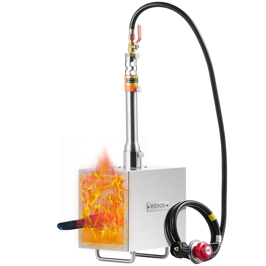 VEVOR Portable Propane Forge, 1 Burner Farrier Forge, 2600℉ Tool and Knife Making Blacksmithing Gas Forge, Large Capacity Square Stainless Steel Gas Forging Tools and Equipment for Metal Forging - FXDZL1GSYMGJ4WRKZV0 - view 1