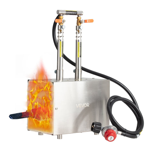 VEVOR Portable Propane Forge, 2 Burners, 2600℉ Tool and Knife Making Blacksmithing Farrier Forge, Large Capacity Square Shape, Stainless Steel Gas Forging Tools and Equipment, Use for Metal Forging - FXDZL2GHQSYMG2IQU001V0 - view 1