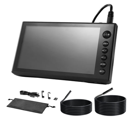 VEVOR Triple Lens Endoscope with Dual-Cable Setup, Industrial Borescope with Light, 7" HD IPS Spilt-Screen, 8 + 2 LEDs, 8X Zoom, IP67 Waterproof Snake Camera for Auto, Plumbing (16.4FT + 9.8FT Cables) - FXKQXNKJ7INCV1MTD001V9 - view 10