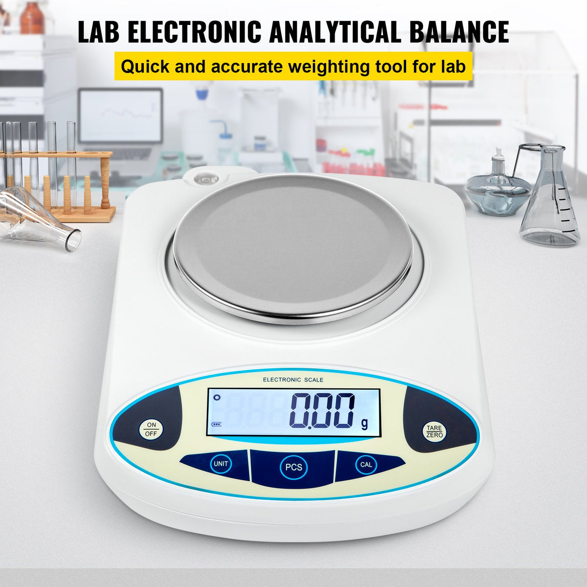 VEVOR Lab Scale Analytical Balance, 3000g x 0.01g Accuracy High Precision Lab Scale 13 Units Conversion Scientific Digital Laboratory Balance Scale for Lab, Jewelry, Industrial, - FXTPMC3000G20TVVRV1 - view 2