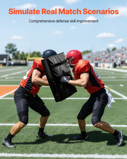 VEVOR Football Blocking Dummy, 24x16 in Blocking Pads, Kick Shield Pad with Handles, High-Density Sponge Tackle Dummies, Heavy Duty Training Equipment for Basketball Hockey Lacrosse, Black, 1PCS - FXZLPM1PCS24MP0K4001V0 - view 5