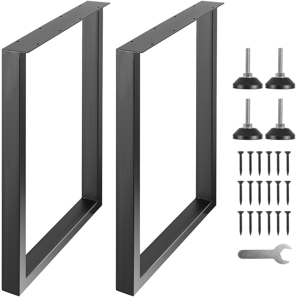 VEVOR Square Steel Table Legs, 28x17.7 in, Set of 2 - view 1