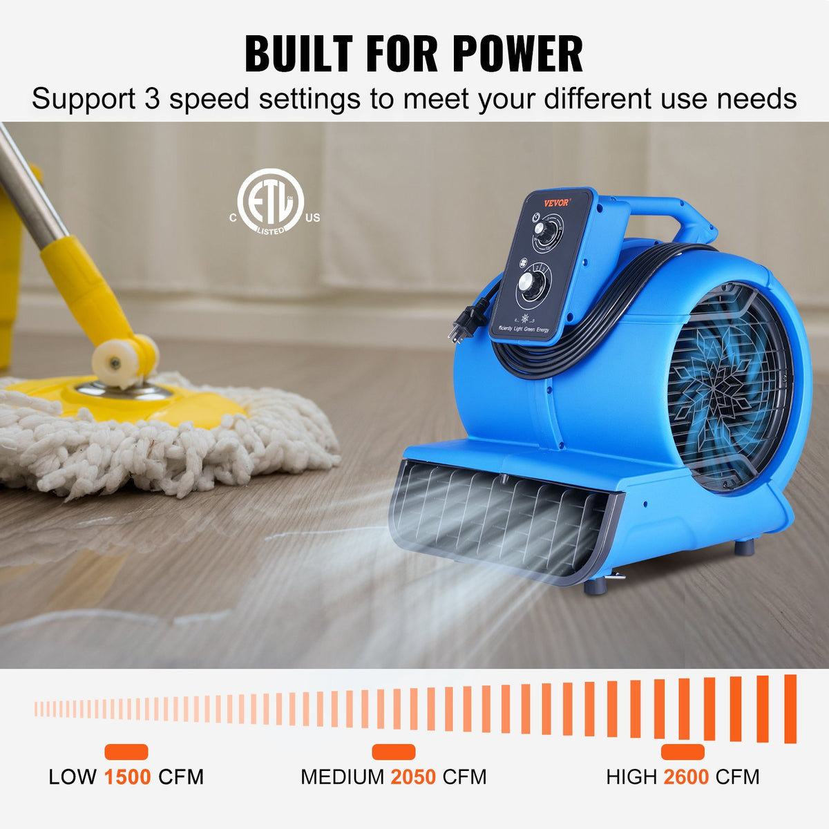 VEVOR Blower Fans - Select Your Configuration - FXZXDMGFJ1800S8XLV1 - view 3