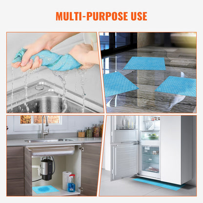 VEVOR Spill Absorbent Pads, Water Absorbing Mat Pad in Dispenser Box, 6 Gal Capacity, 15" L x19" W Polypropylene Absorbent Pad for Water, 30 pcs per Box - FYCKZYPXSXXSJ71XHV0 - view 7