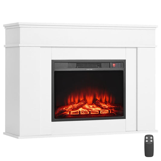 VEVOR 43 inch Freestanding Fireplaces, 1500W 5120BTU Fake Electric Fireplace Stove Heater with Mantel, Overheating Protection, Adjustable Flames,Timer, Remote, for Living Room,Bedroom,White - FZBL43INCHBS61BP2001V1 - view 1