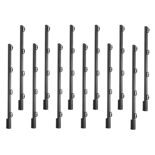 VEVOR Fence Post Extender, 12 Packs 32.1 in Barbed Wire Arm, Sturdy Steel Fence Height Extender, Flat or Surface Mounted  Barbed Wire Extension Arms, Protect Privacy and Prevent Pets Jumping Off - FZXYZQFZX12J0MMPW001V0 - view 1