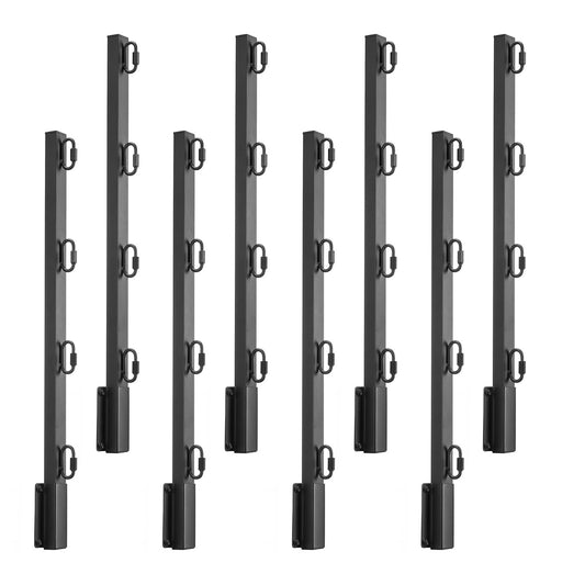 VEVOR Fence Post Extender, 8 Packs 23.8 in Barbed Wire Arm, Sturdy Steel Fence Height Extender, Flat or Surface Mounted Barbed Wire Extension Arms, Protect Privacy and Prevent Pets Jumping Off - FZXYZQFZX8J27T1F0001V0 - view 1