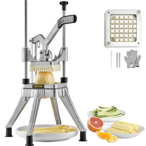 VEVOR Commercial Vegetable Fruit Chopper 1/2″ Blade Heavy Duty Professional Food Dicer Kattex French Fry Cutter Onion Slicer Stainless Steel for Tomato Peppers Potato Mushroom, - G212INCH420J23BAAV0 - view 1