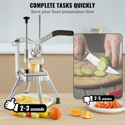 VEVOR Commercial Vegetable Fruit Chopper 1/2″ Blade Heavy Duty Professional Food Dicer Kattex French Fry Cutter Onion Slicer Stainless Steel for Tomato Peppers Potato Mushroom, - G212INCH420J23BAAV0 - view 3