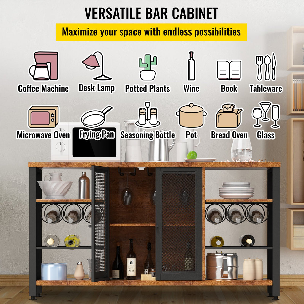 VEVOR Wine Cabinet - Select Your Configuration - G5512X1358X30L8GZV0 - view 2
