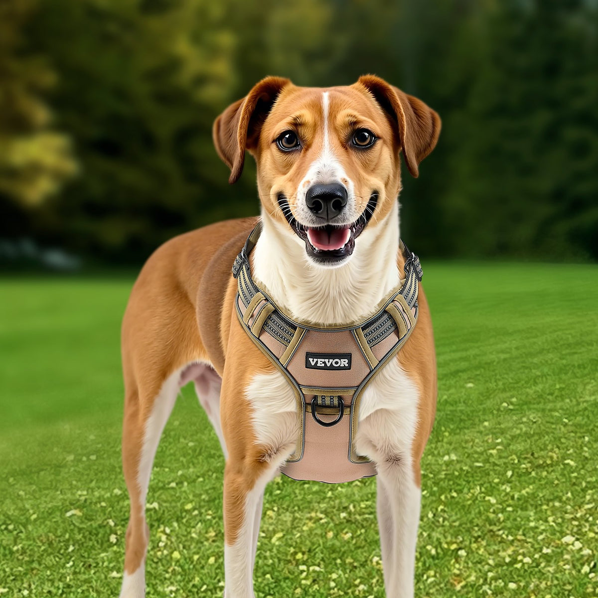 VEVOR Dog Harness for Large Dogs, No Pull Tactical Dog Harness Adjustable Pet Vest, with Handle, Metal Rings, Buckles, Reflective Stitching Nylon Oxford Fabric, for Training, Walking, and Hiking - GBDXLGBDLM00LOZZIV0 - view 9