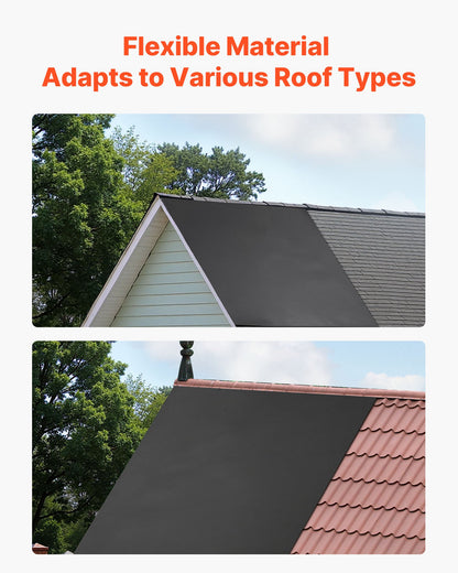 VEVOR Roll Roofing, 15 x 15 ft, 45 mil EPDM Rubber Roofing, Long Lifespan & Weather-resistant, Withstands Harsh Temperatures, Flexible & Easy Installation, Roof Underlayment for RVs, Roofs, Ponds - GBJ1515FT000JOA7O001V0 - view 7