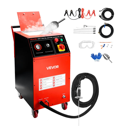 VEVOR Dry Ice Blasting Machine, 16.5LBS (7.5KG) Capacity Dry Ice Cleaning Machine with 4 Nozzles, Adjustable Pressure & Dry Ice Amount, Movable Blaster Cleaner for Auto Ship Aviation Chemical, 120V - GBQXJKDK75KGA5PO0001V1 - view 1