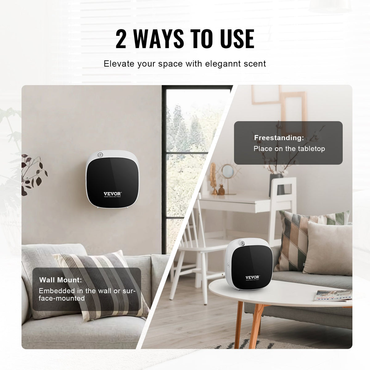 VEVOR Scent Air Machine, 100ml Bluetooth Smart Essential Oil Diffuser, 1000sq.ft Waterless Scent Diffuser with Cold Air Technology, Aromatherapy Diffuser Machine for Home, Office, Hotel, Spa - GBSLSXXJBGSL3I6WAV9 - view 7